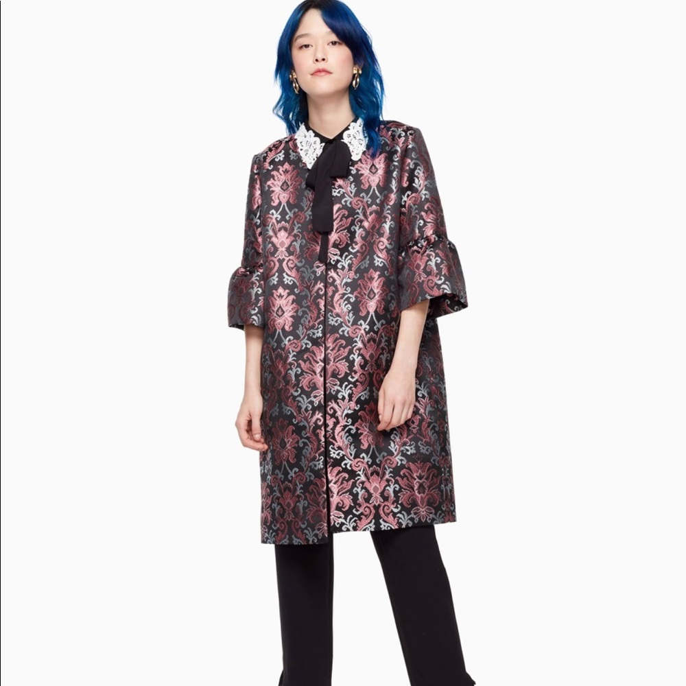 NWT Kate spade tapestry jacquard coat